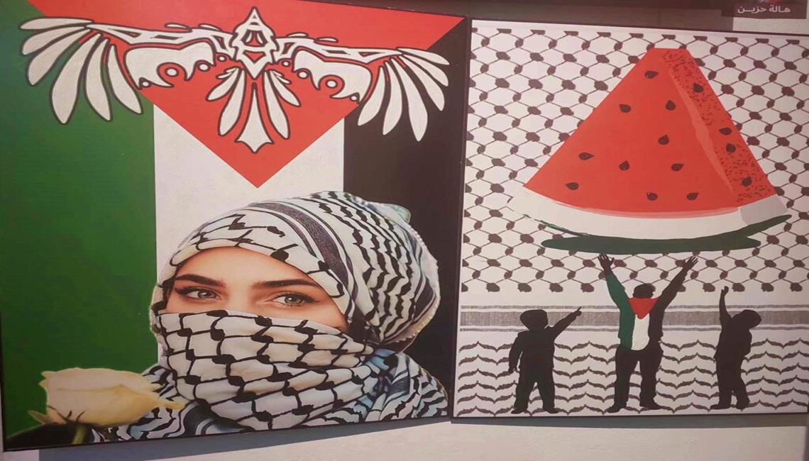 فضاء حر للرسومات الفلسطينية في القاهرة
